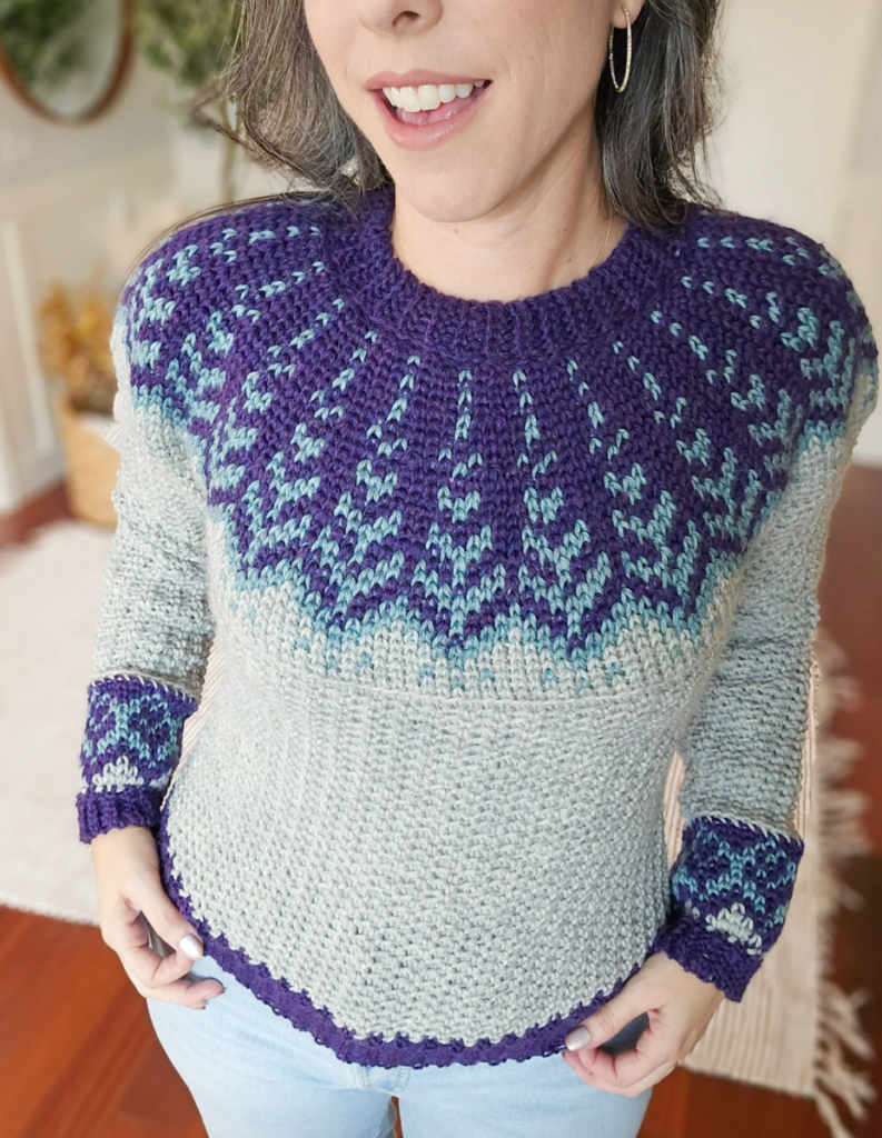 Fair Isle Crochet Christmas Sweater